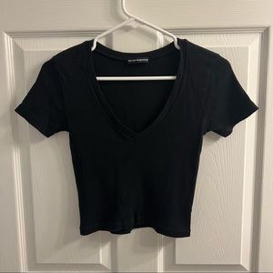 Brandy Melville Cropped V-Neck Top